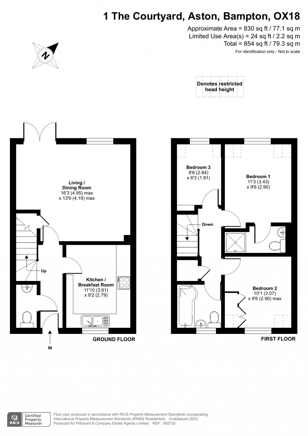 Floorplans For The Courtyard, Aston, Bampton, Oxfordshire