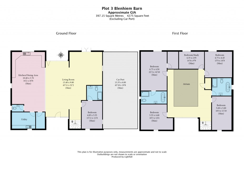Floorplans For Blenheim Barn Laynes Court, Birdlip, Gloucester, Gloucestershire